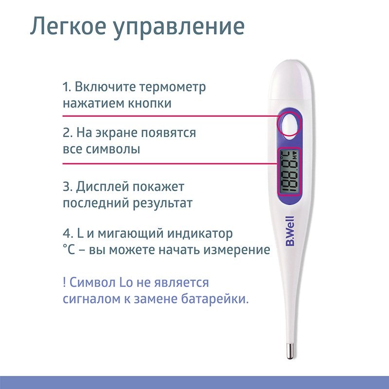 Термометр медицинский электронный B.Well WT-03